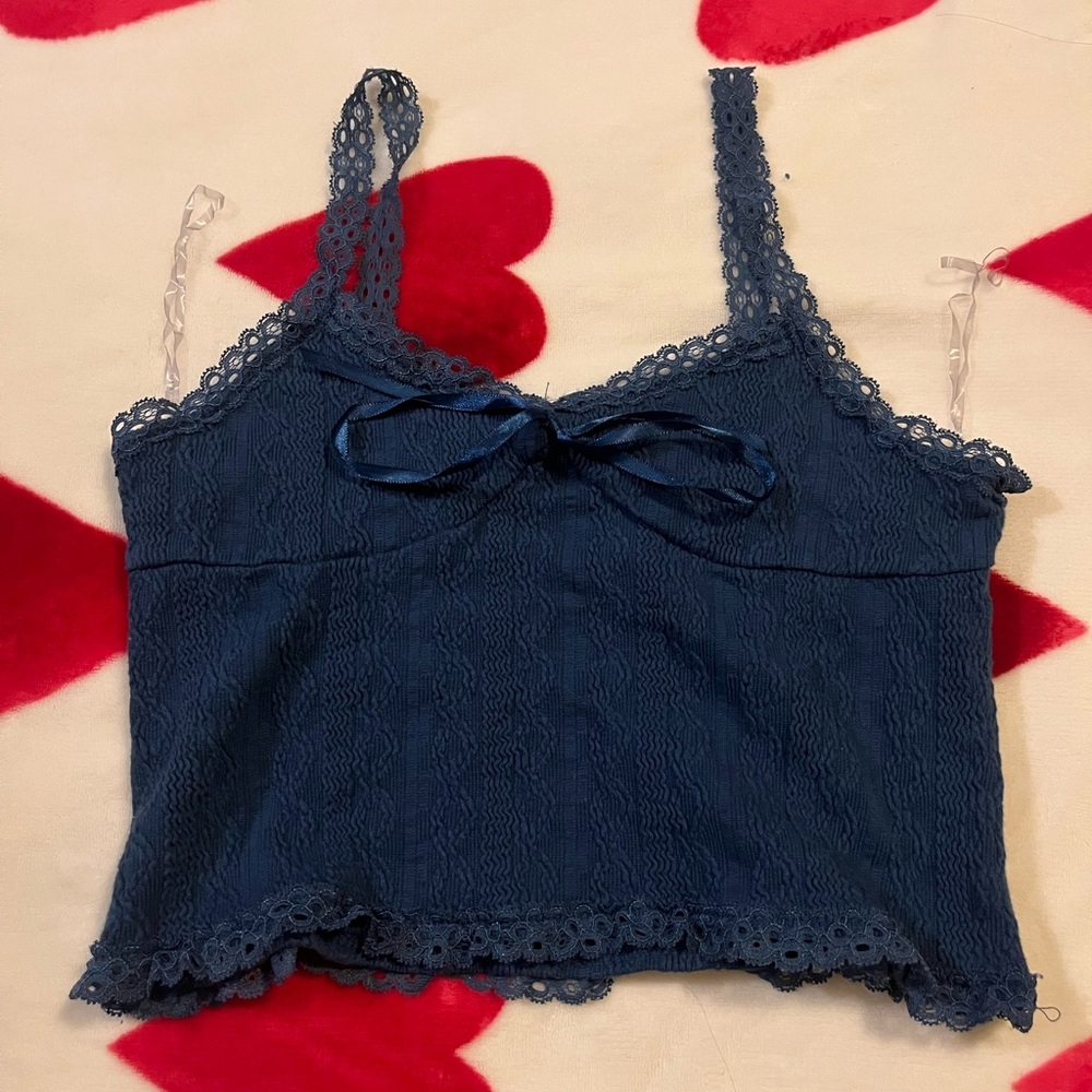 PacSun Navy Lace Tank Top